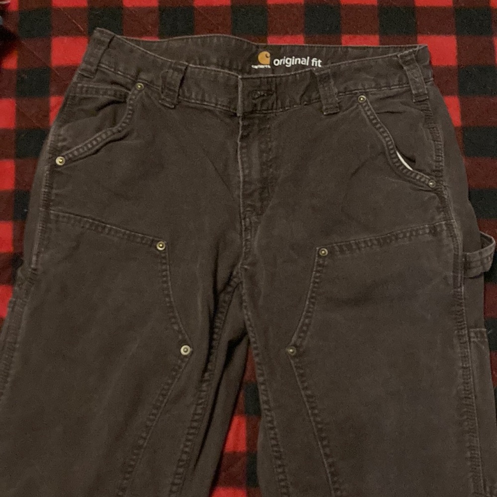 Maroon Carhartt Work Pants